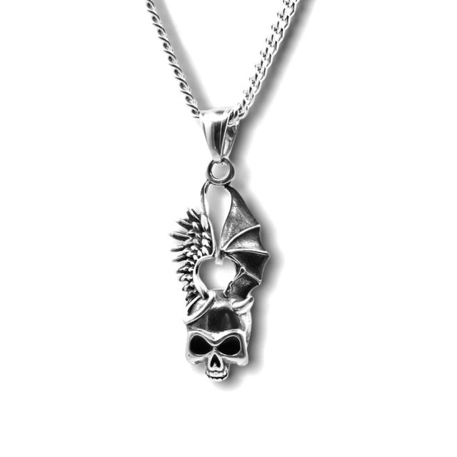 PunkEdge Skull Sword Stainless Steel Necklace
