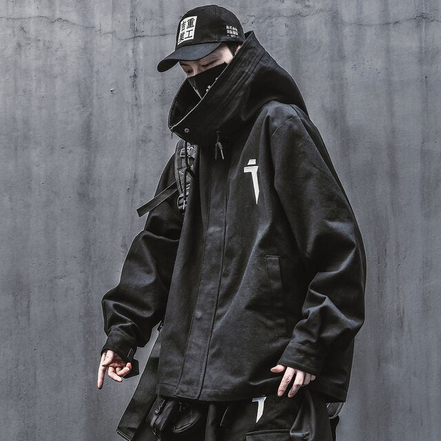 UrbanGuard Turtleneck Zip-Up Hooded Jacket for Men